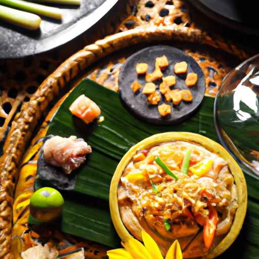 מנות תאילנדיות מסורתיות המוצגות באלגנטיות, המשקפות את מסירותה של המסעדה לטעמים אותנטיים.