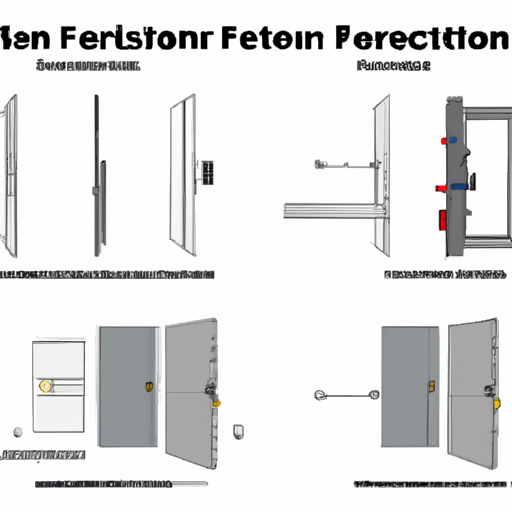 1. An image illustrating the various components of a forced entry resistant door